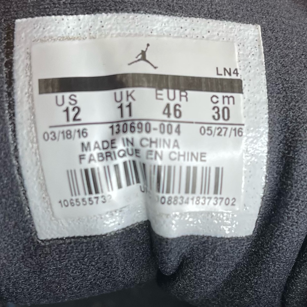 Nike Air Jordan 12 Retro Nylon Black - Size 12 - Picture 9 of 14